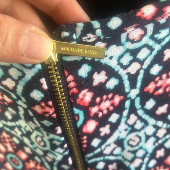 Michael Kors Women’s Fit n Flare Geometric Print Casual Mini Dress Size XL - Picture 8 of 15